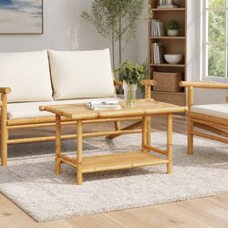 Value-Driven Bamboo Coffee Table with Ample Storage