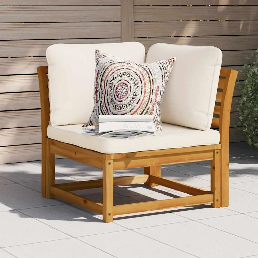Outdoor Sectional Sofa Corner Unit Garden Patio Seating Solid Wood Acacia Brown