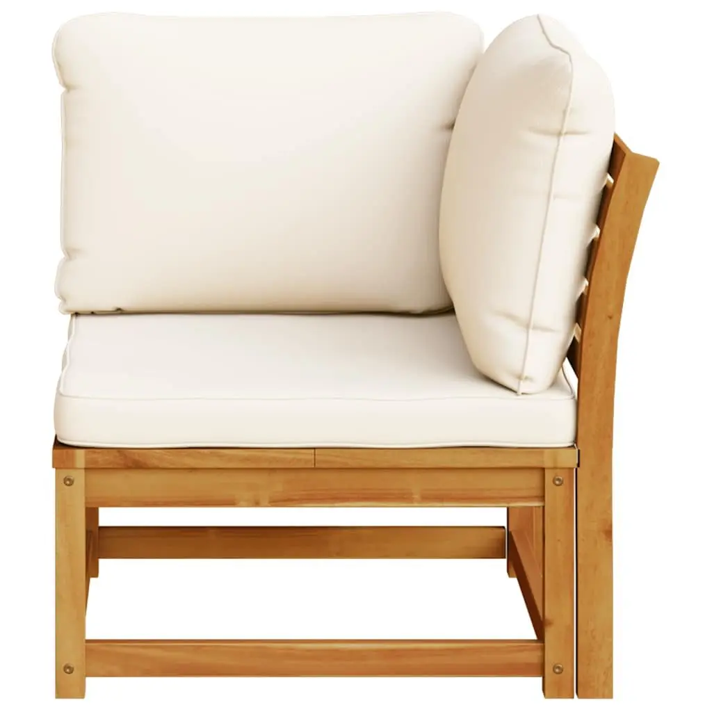 Outdoor Sectional Sofa Corner Unit Garden Patio Seating Solid Wood Acacia Brown
