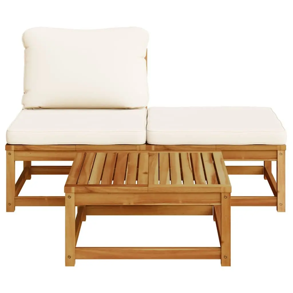 Outdoor Sectional Sofa Set Garden Lounge Furniture 3 Piece Brown