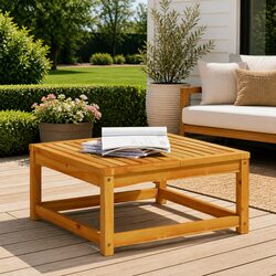 Brown Acacia Wood Garden Table - Practical and Sturdy