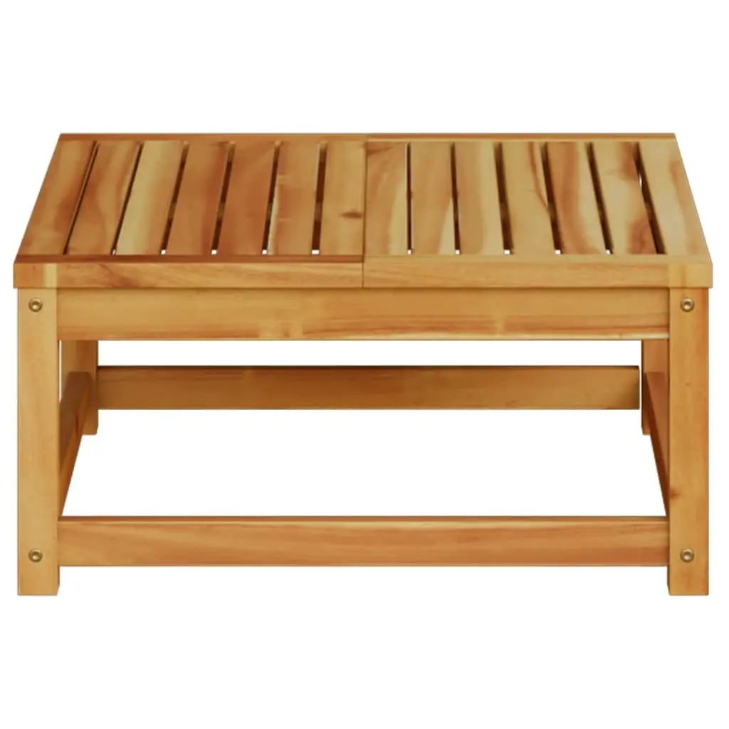 Outdoor Garden Table Brown Acacia Wood 63x63x30cm Patio Dining Furniture