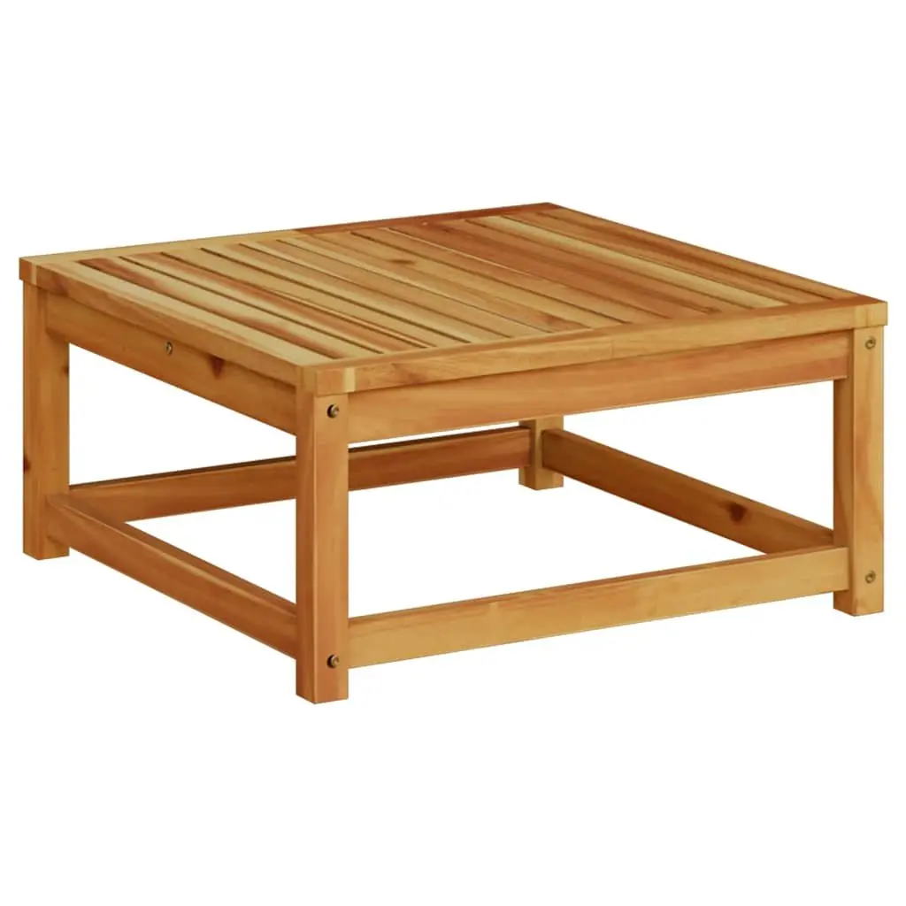 Outdoor Garden Table Brown Acacia Wood 63x63x30cm Patio Dining Furniture