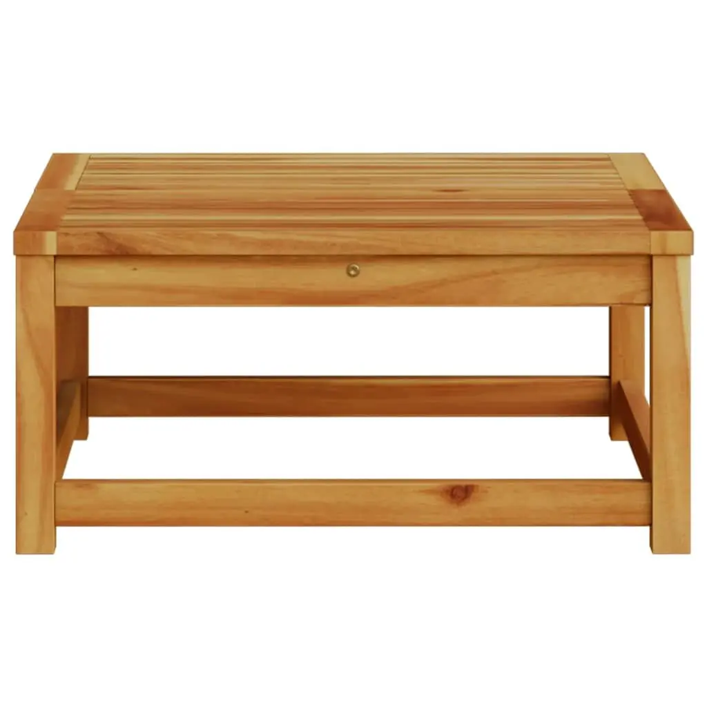 Outdoor Garden Table Brown Acacia Wood 63x63x30cm Patio Dining Furniture