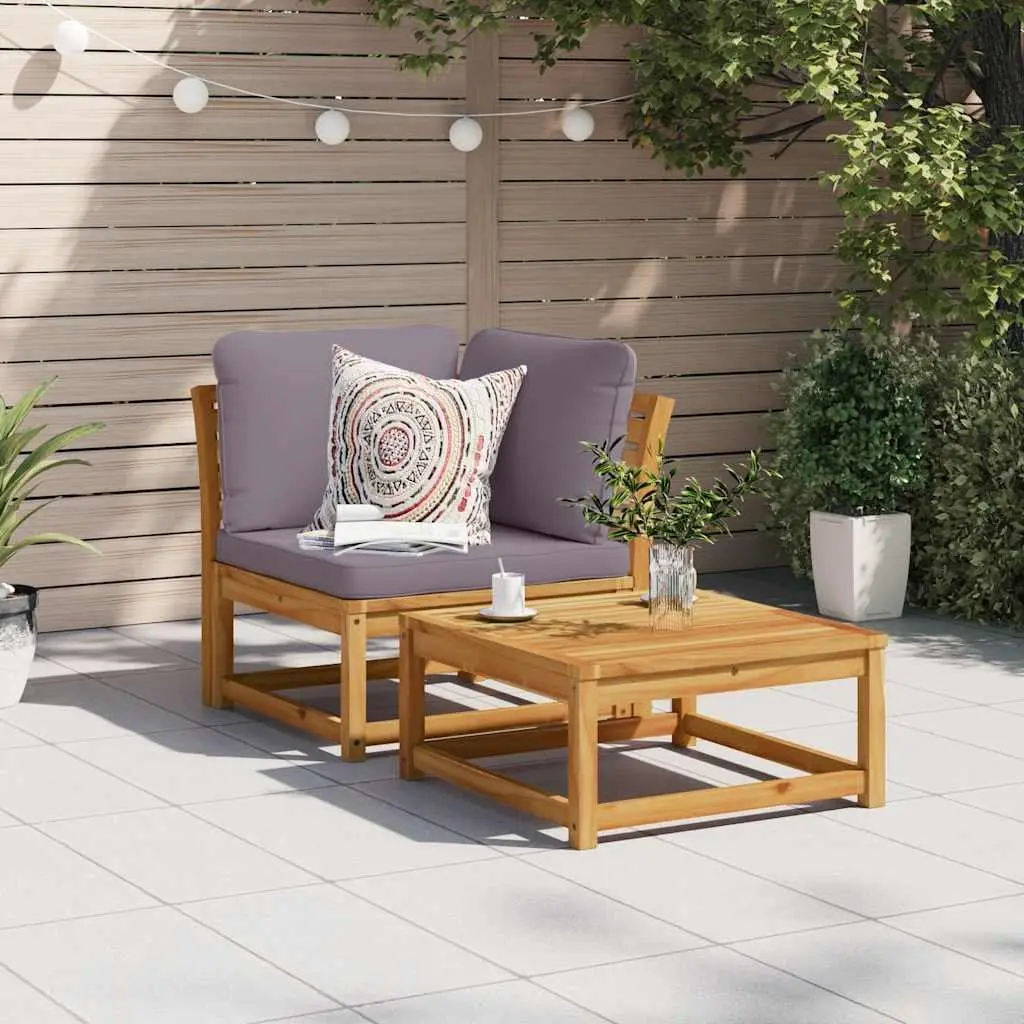 Outdoor Sectional Sofa Corner Garden Furniture Solid Wood 73 x 73 x 65 cm Brown