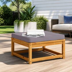 Warm and Reliable Acacia Wood Garden Footstool