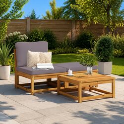 Affordable Comfort: Brown Outdoor Sectional Sofa Set
