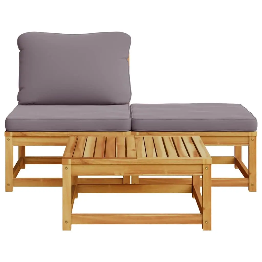 Outdoor Sectional Sofa Set Garden Lounge 3 Piece Brown