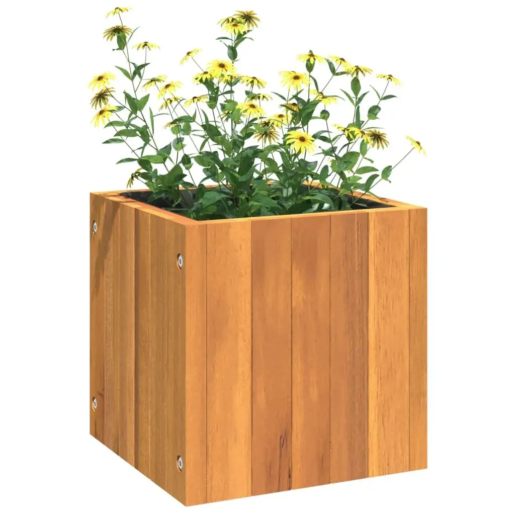Garden Planter Box Solid Acacia Wood 25x25x25 cm Brown