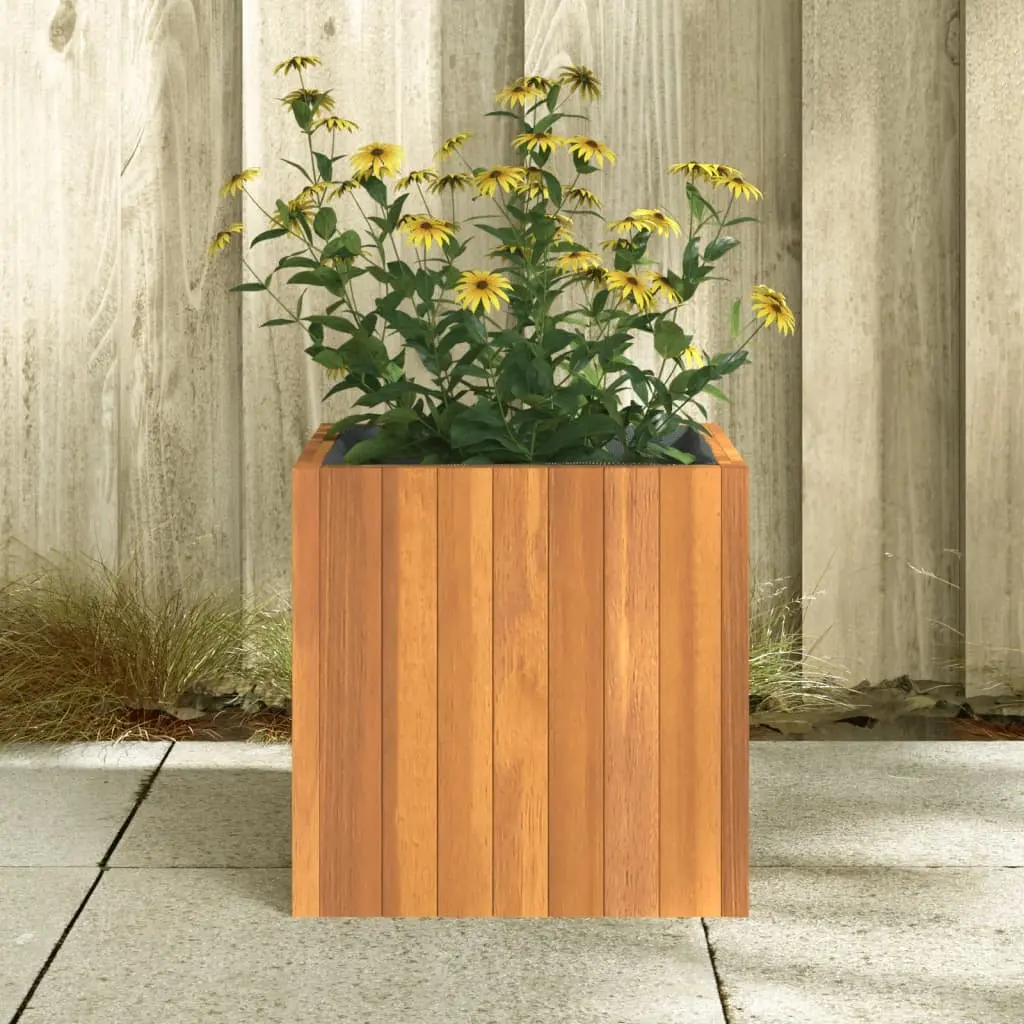 Garden Planter Box Indoor Outdoor Decor 35x35x35 cm Solid Wood Brown