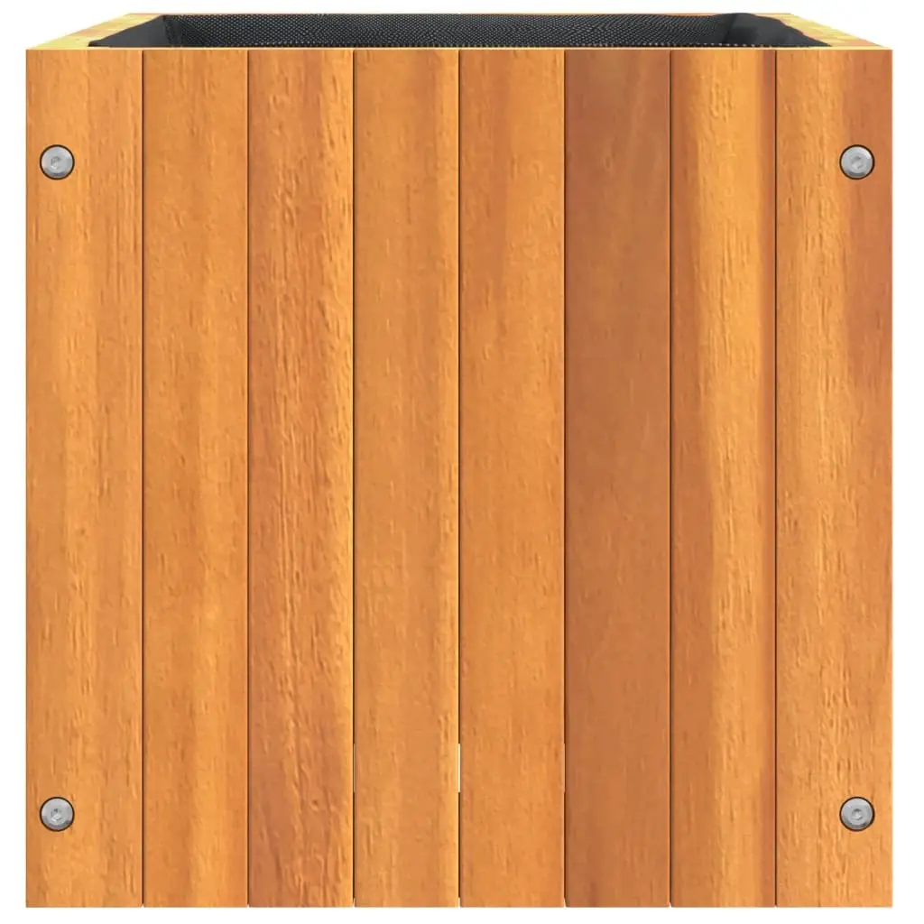 Garden Planter Box Indoor Outdoor Decor 35x35x35 cm Solid Wood Brown