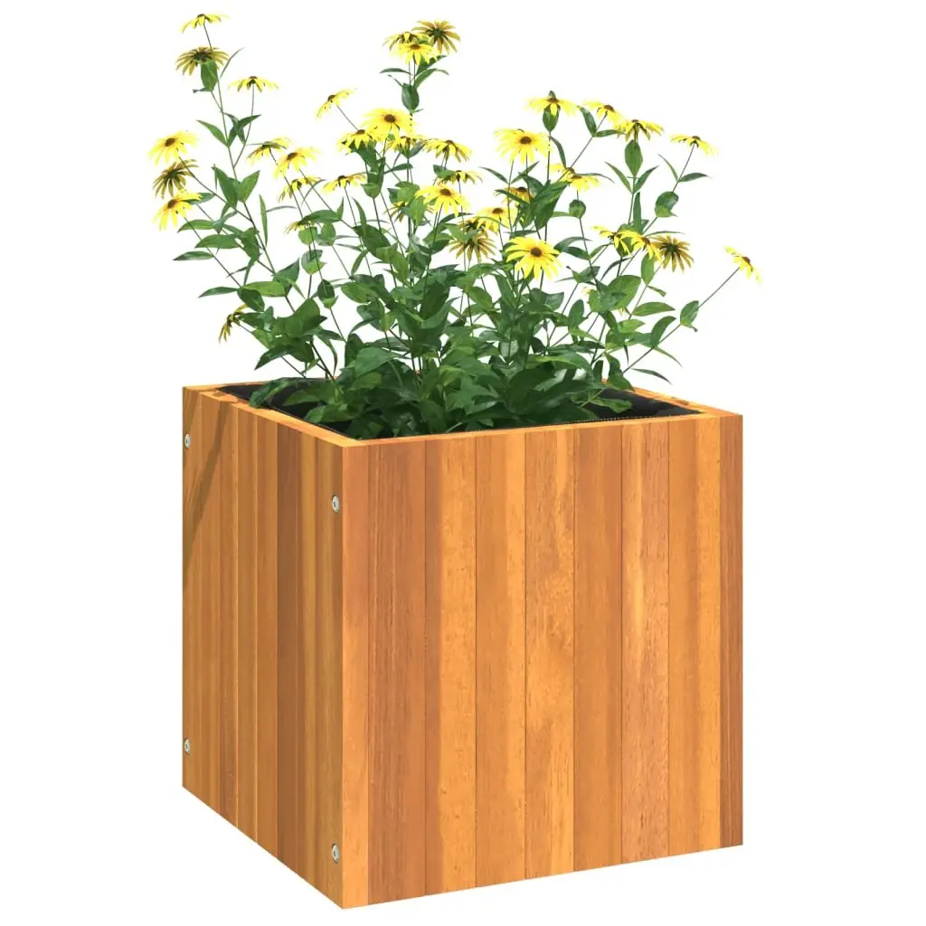 Garden Planter Box Indoor Outdoor Decor 35x35x35 cm Solid Wood Brown