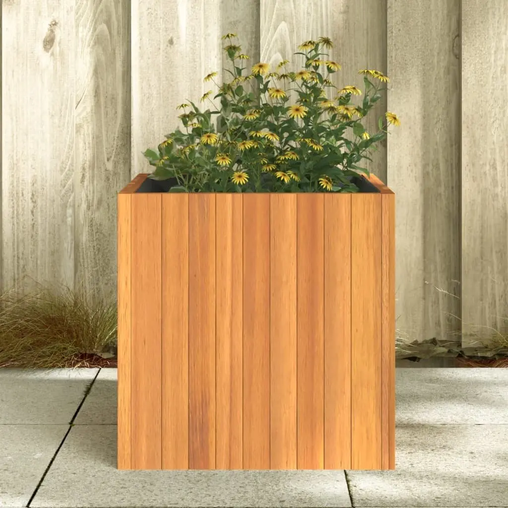 Garden Planter Box Flower Plant Container 45x45x45cm Solid Wood Brown
