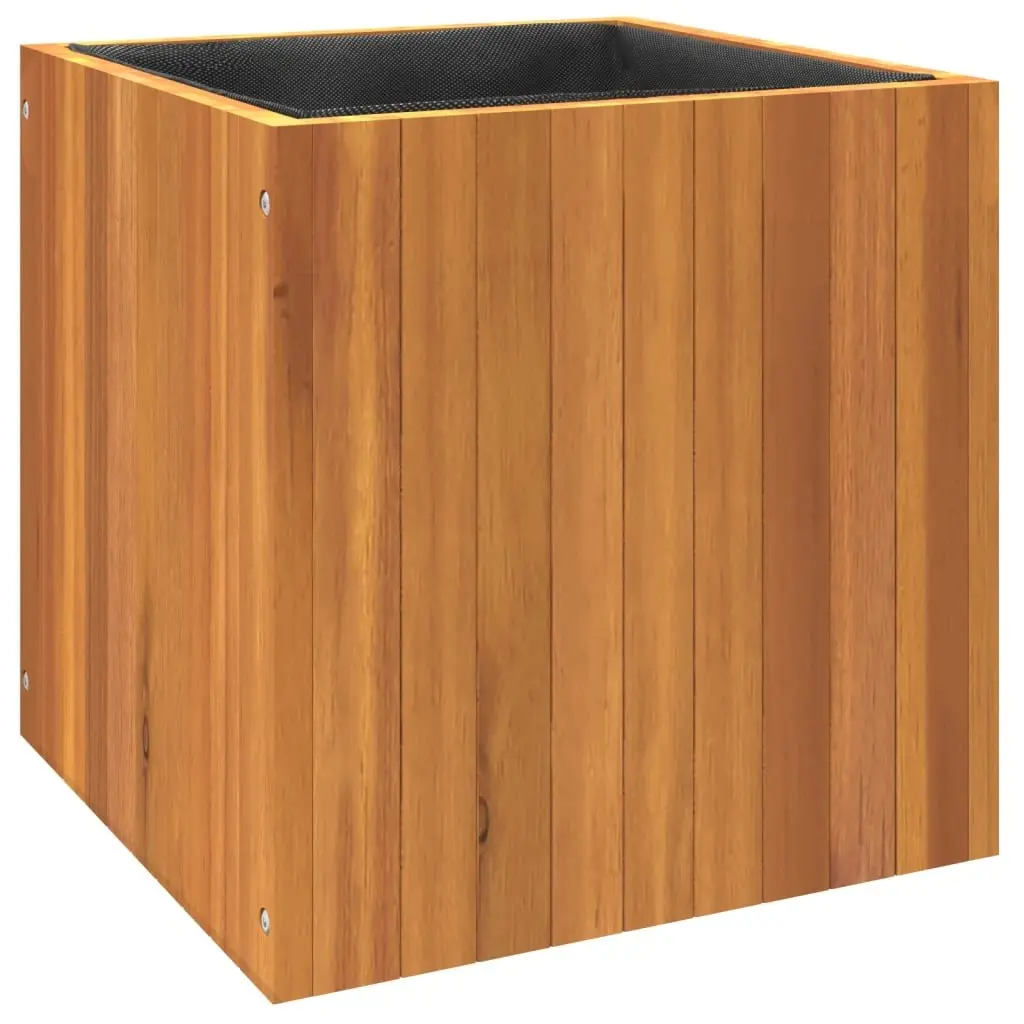Garden Planter Box Flower Plant Container 45x45x45cm Solid Wood Brown