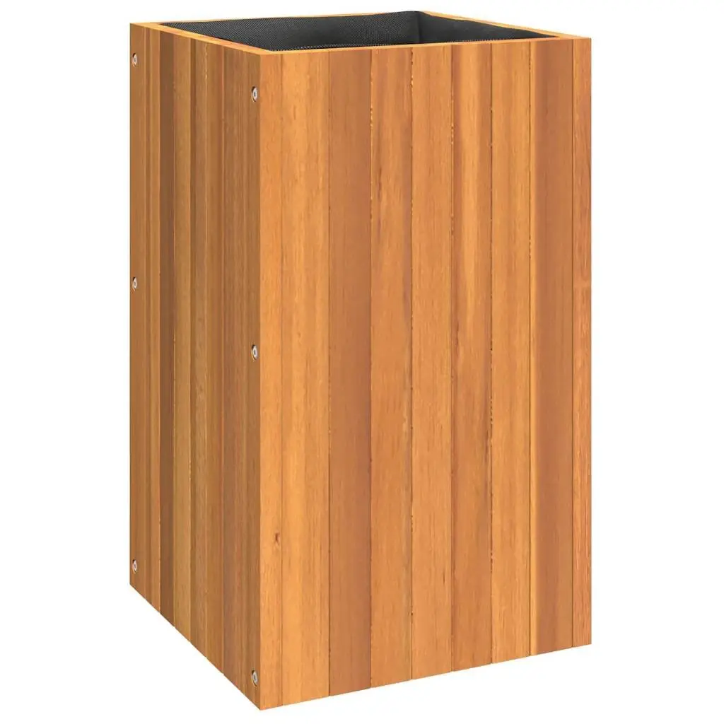 Wooden Garden Planter Box Flower Pot 35x35x60 cm Brown