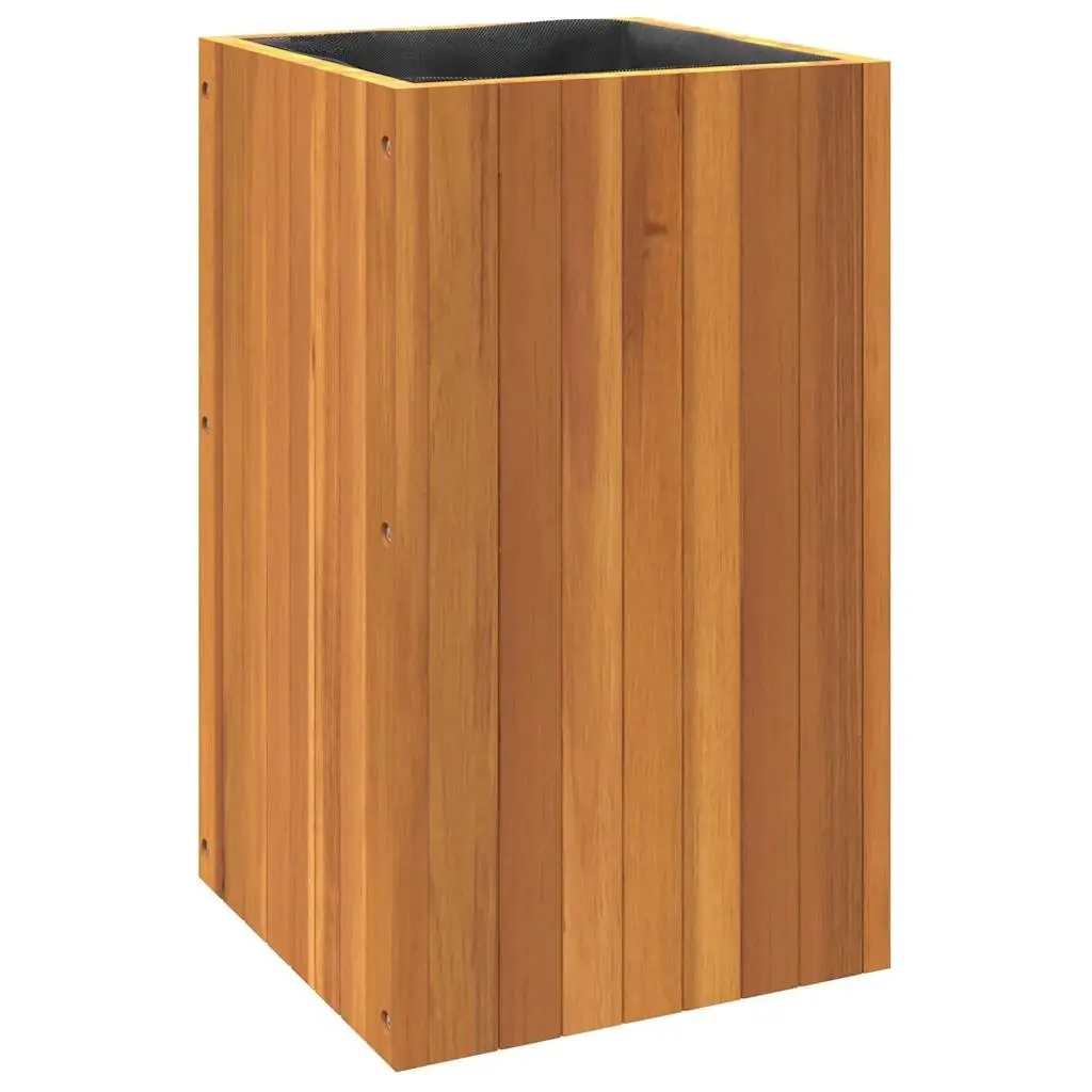 Wooden Garden Planter Box Flower Pot 35x35x60 cm Brown