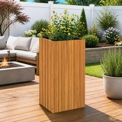Solid Acacia Wood Planter Box for Indoor and Outdoor