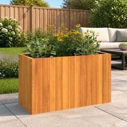 Practical and Reliable Acacia Wood Planter Box