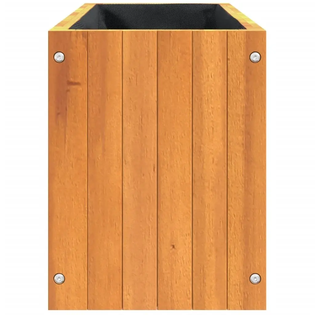 Garden Planter Box Solid Acacia Wood Outdoor Container 59 x 27.5 x 35 cm Brown