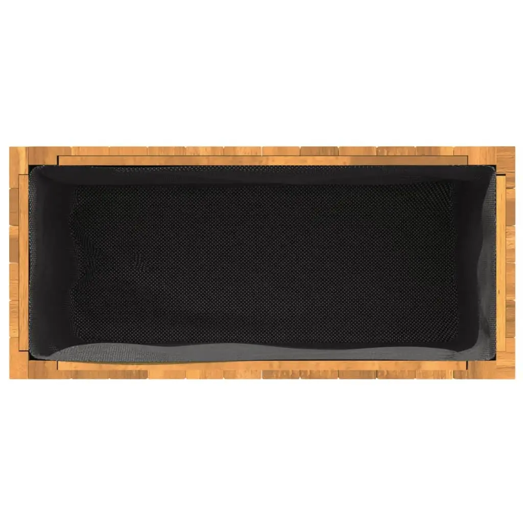 Garden Planter Box Solid Acacia Wood Outdoor Container 59 x 27.5 x 35 cm Brown