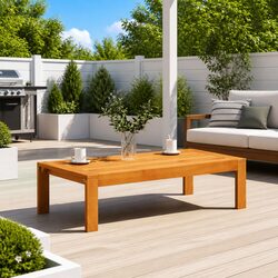Reliable Outdoor Garden Table in Solid Acacia Wood 100x50x27 cm