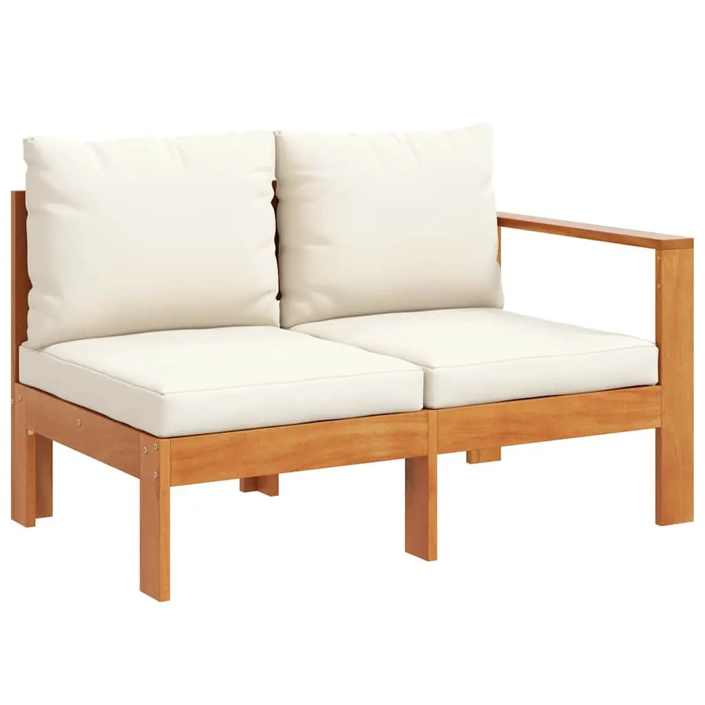 2-Seater Garden Sofa Outdoor Sectional Solid Wood Brown