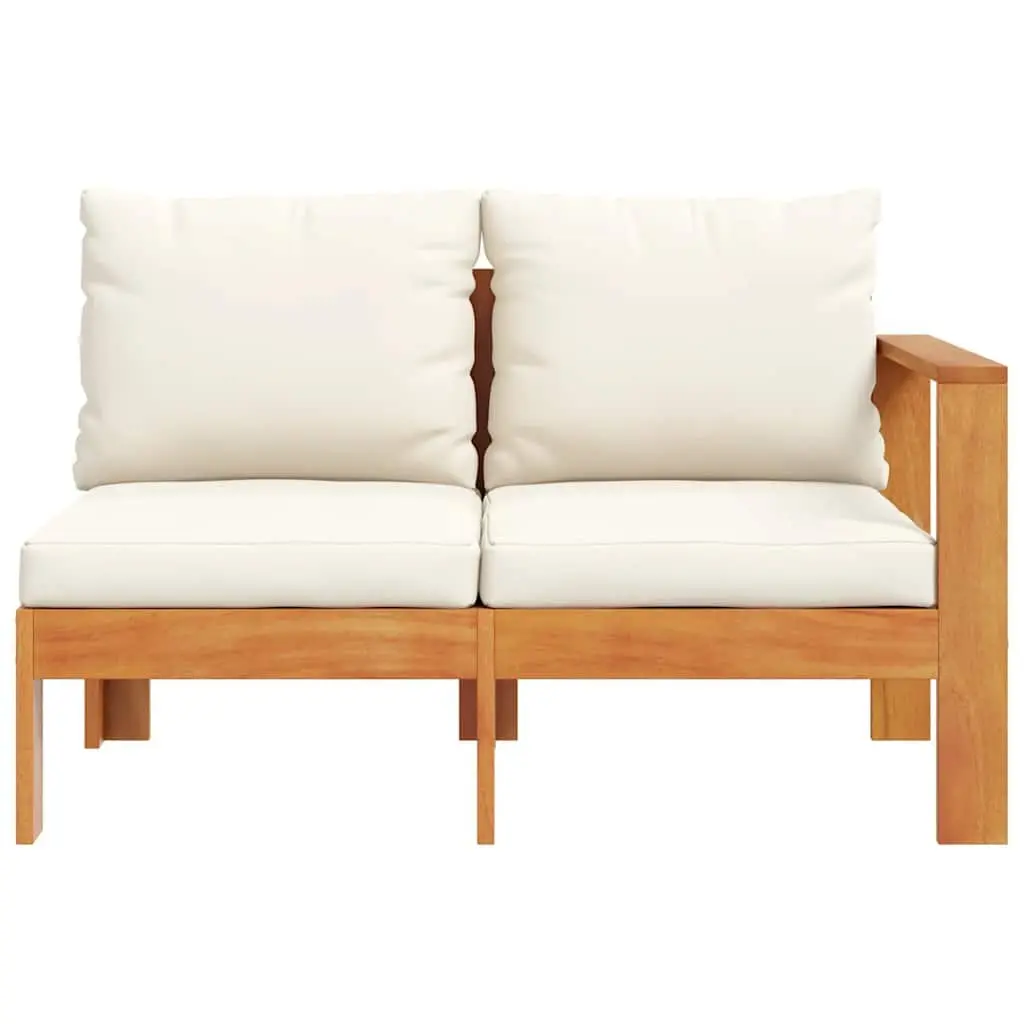 2-Seater Garden Sofa Outdoor Sectional Solid Wood Brown