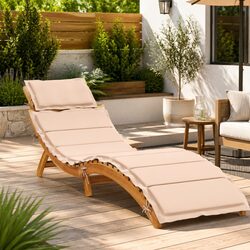 Comfortable Sun Lounger with Cushion at Great Value