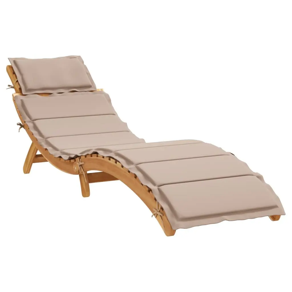 Sun Lounger Outdoor Lounge Chair Garden Patio Deck Recliner Taupe