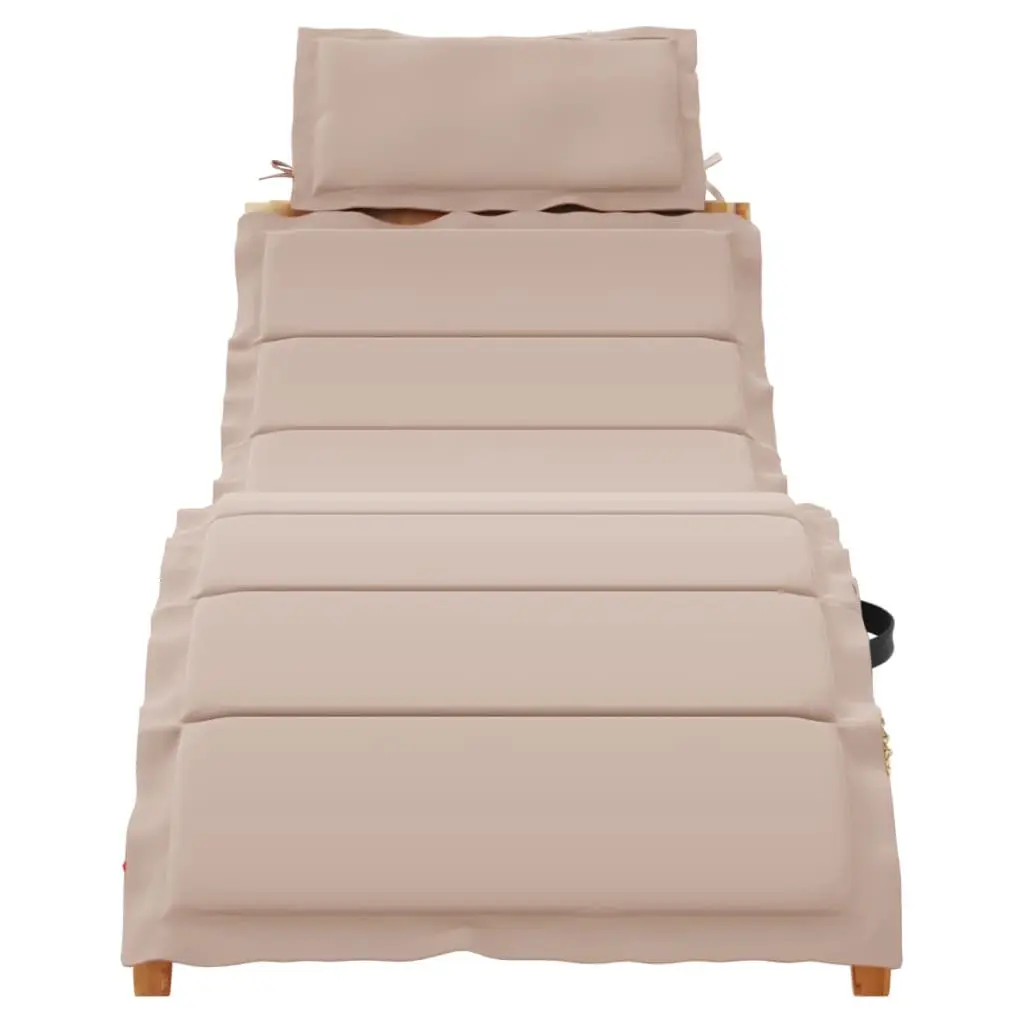 Sun Lounger Outdoor Lounge Chair Garden Patio Deck Recliner Taupe