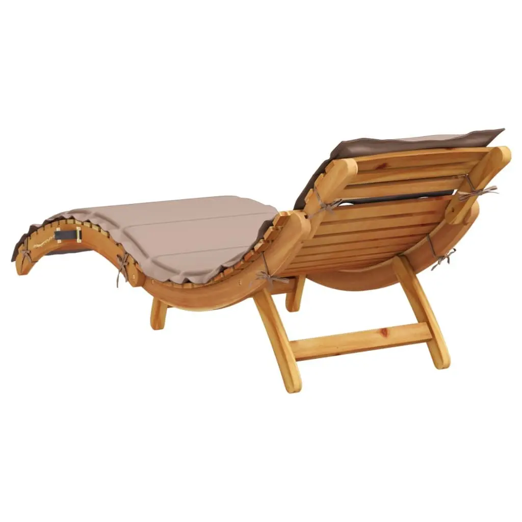 Sun Lounger Outdoor Lounge Chair Garden Patio Deck Recliner Taupe