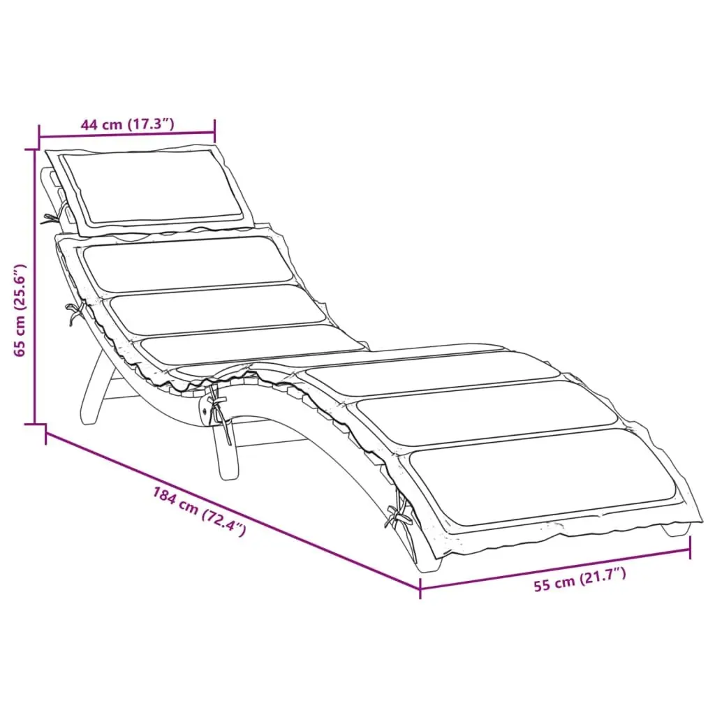 Sun Lounger Outdoor Lounge Chair Garden Patio Deck Recliner Taupe