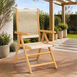 Reliable Beige Outdoor Chairs - 2 Pcs with Adjustable Comfort