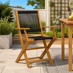 Reliable Folding Garden Chairs – Set of 2 in Black