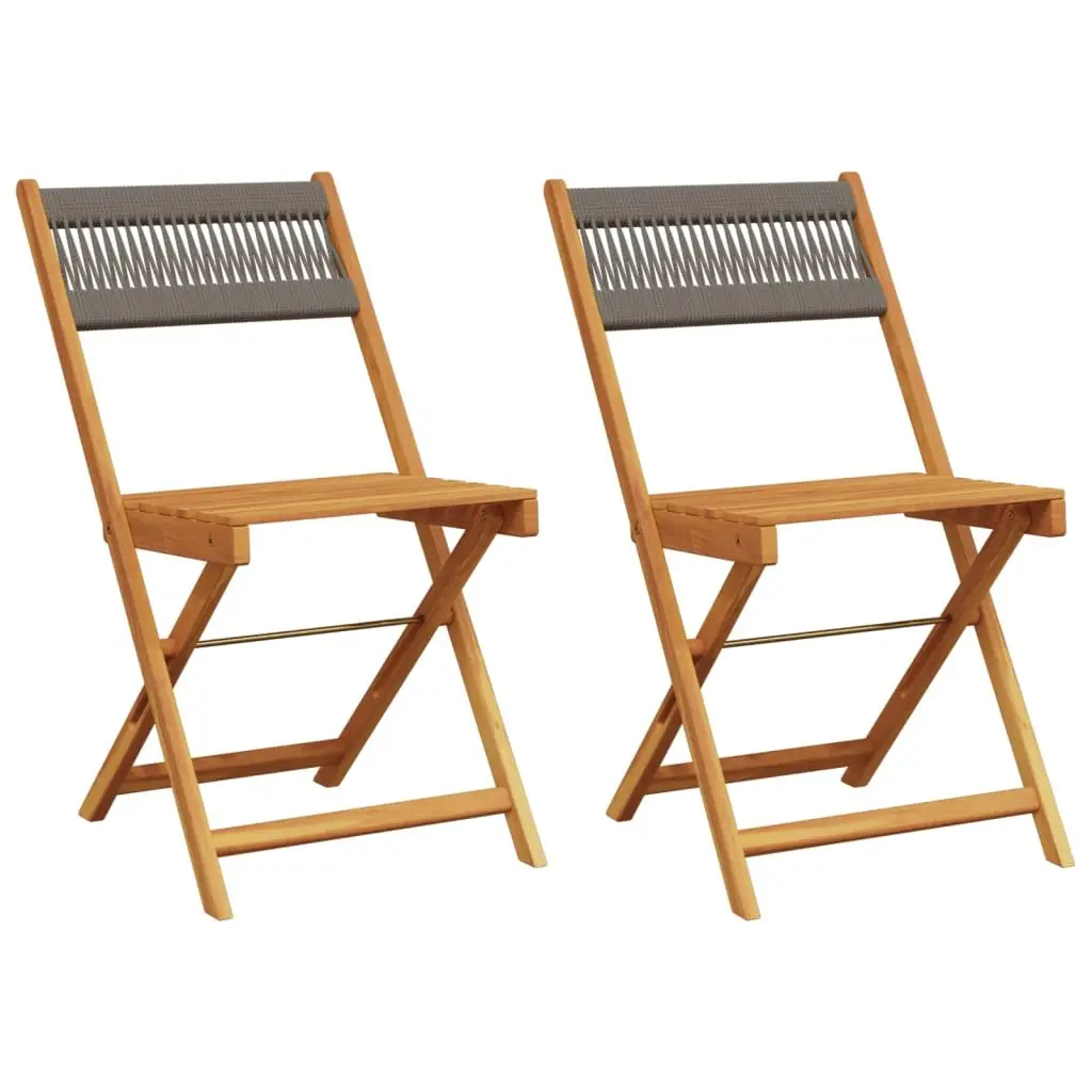 Grey Bistro Chairs Set for Outdoor Use