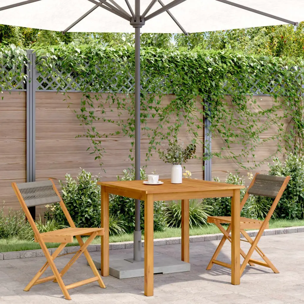 Grey Bistro Chairs Set for Outdoor Use