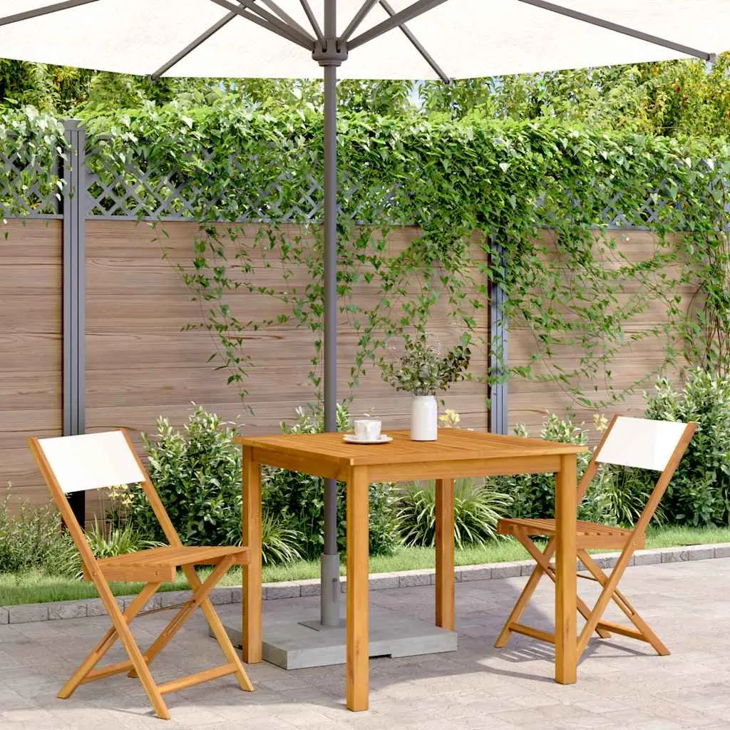 Bistro Chairs Foldable Backrest 2 pcs White Outdoor Seating Garden Patio
