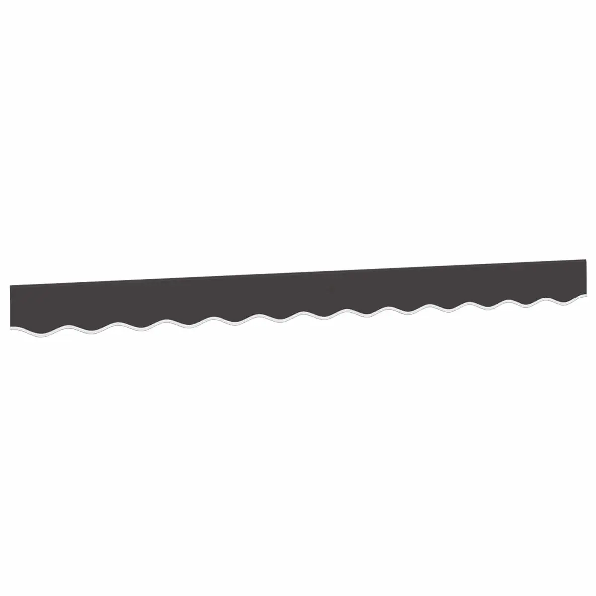 Replacement Awning Valance Fabric 3.5m Anthracite Stripe