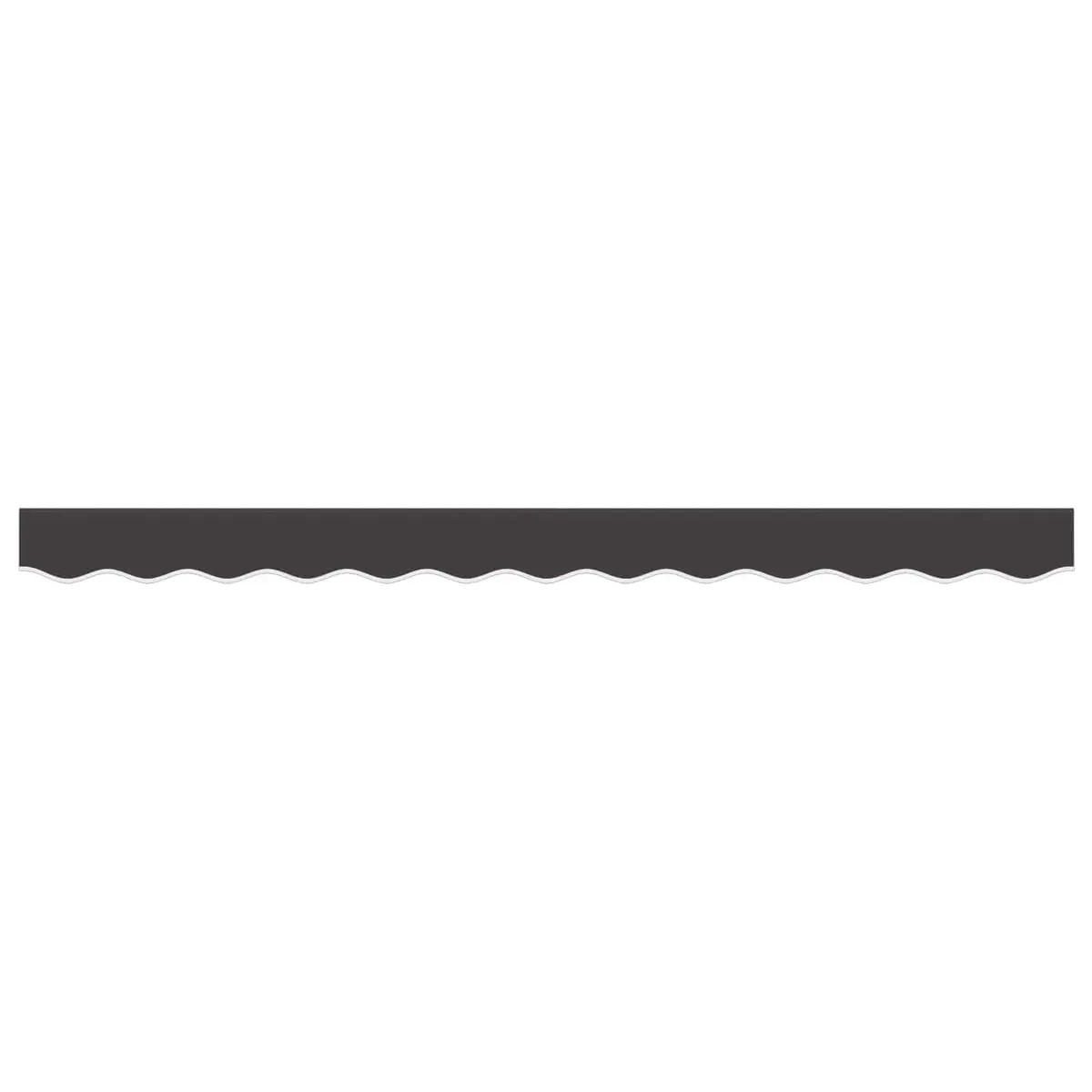 Replacement Awning Valance Fabric 3.5m Anthracite Stripe