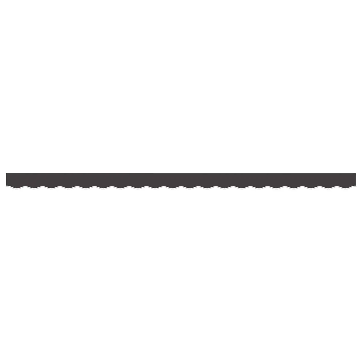 Replacement Awning Valance Fabric 4.5m Anthracite Stripe Garden Outdoor