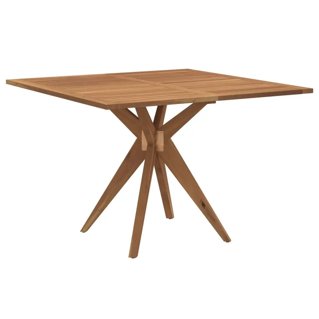 Solid Wood Garden Table Square Outdoor Patio Furniture 110x110x75cm Brown