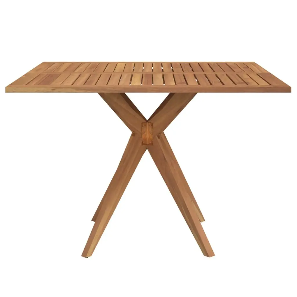 Solid Wood Garden Table Square Outdoor Patio Furniture 110x110x75cm Brown