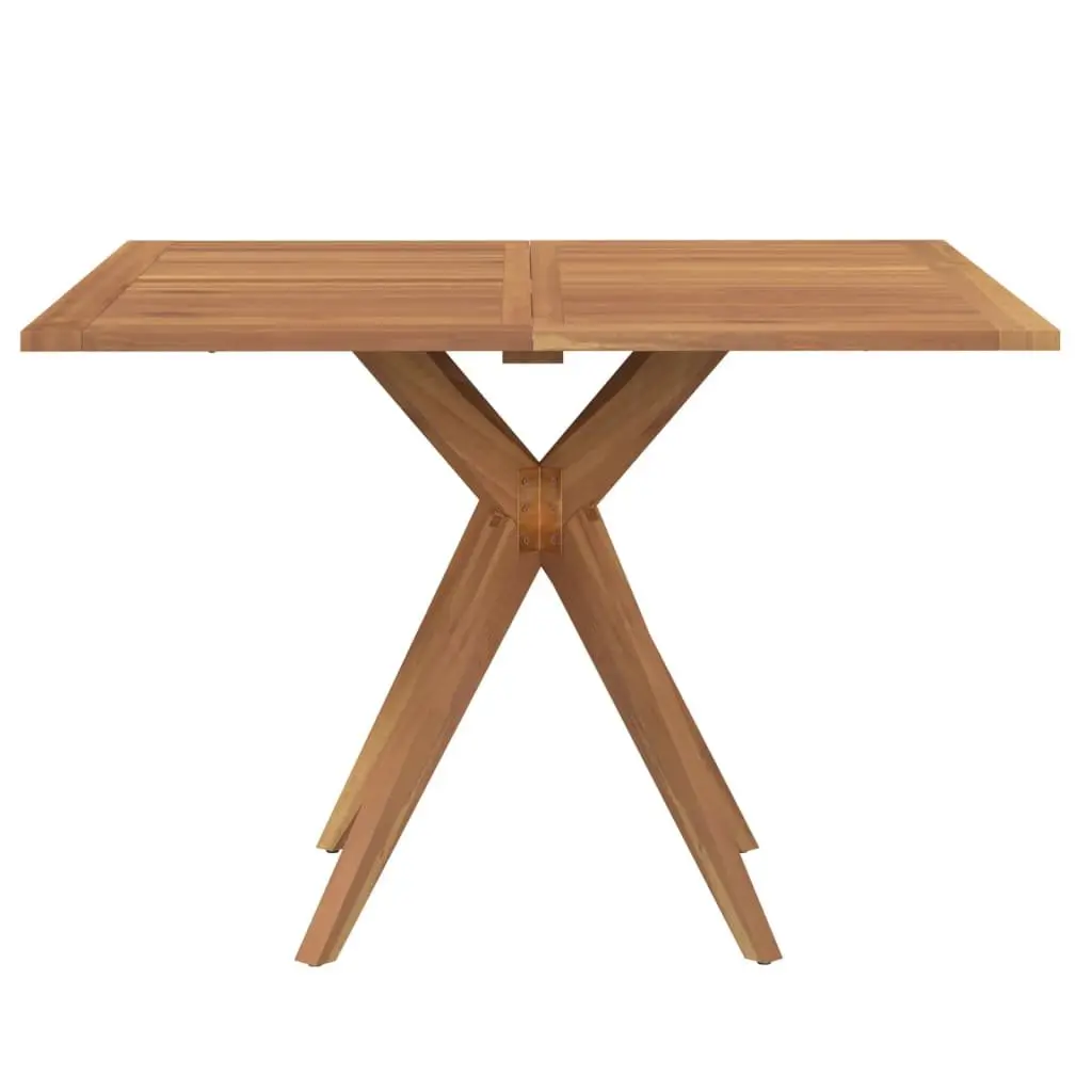 Solid Wood Garden Table Square Outdoor Patio Furniture 110x110x75cm Brown