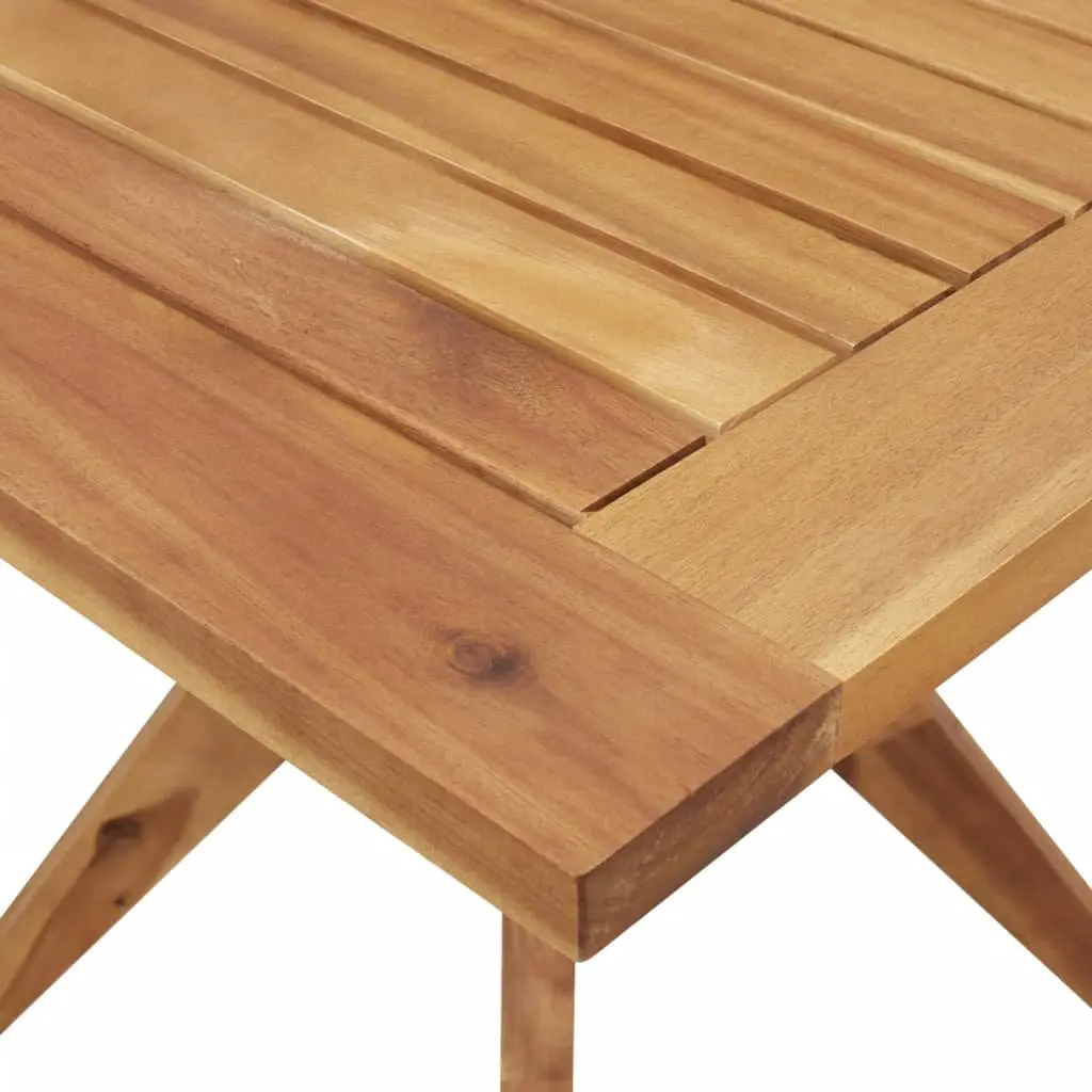 Solid Wood Garden Table Square Outdoor Patio Furniture 110x110x75cm Brown