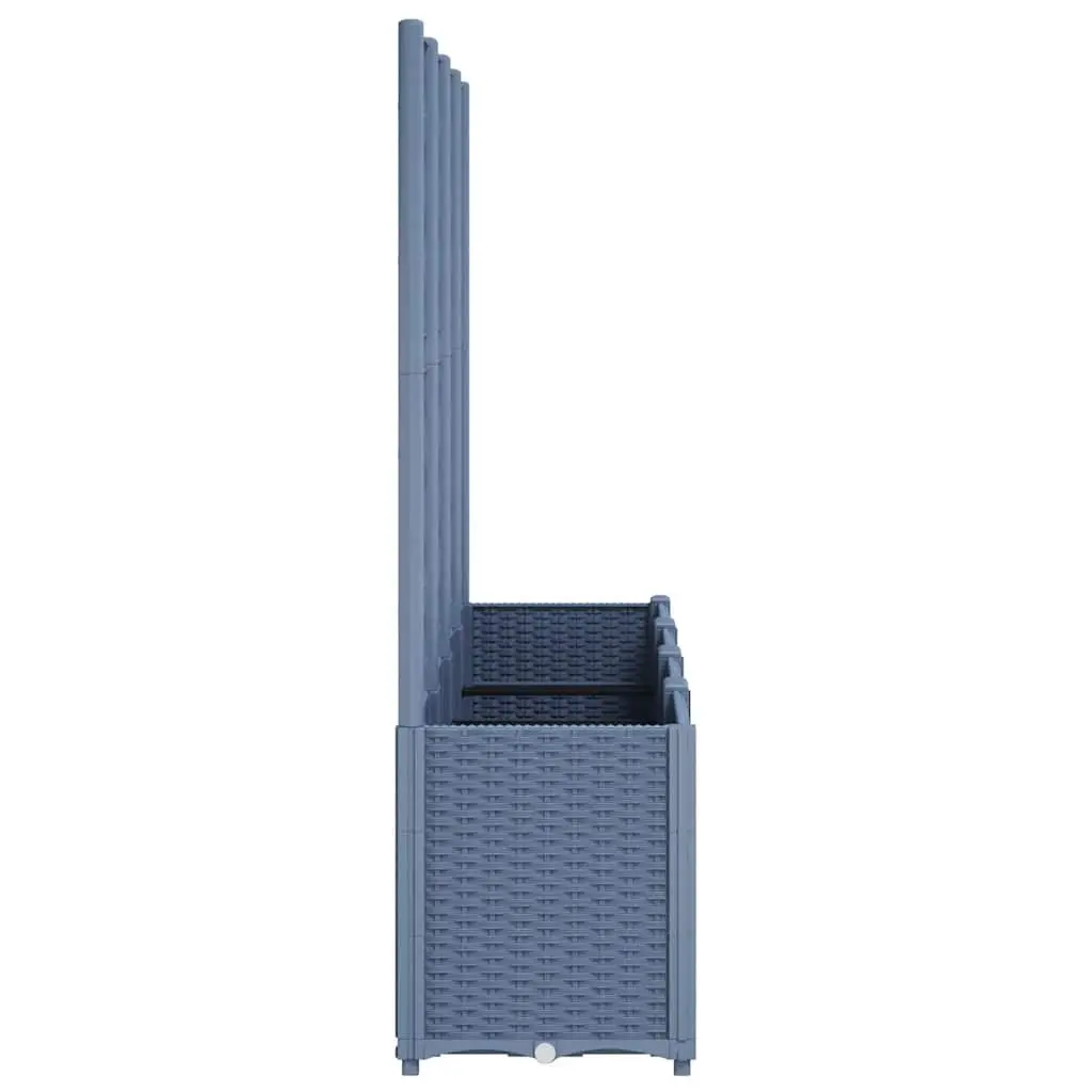 Garden Planter Trellis Support Outdoor Climbing Plants 160x40x140cm Grey