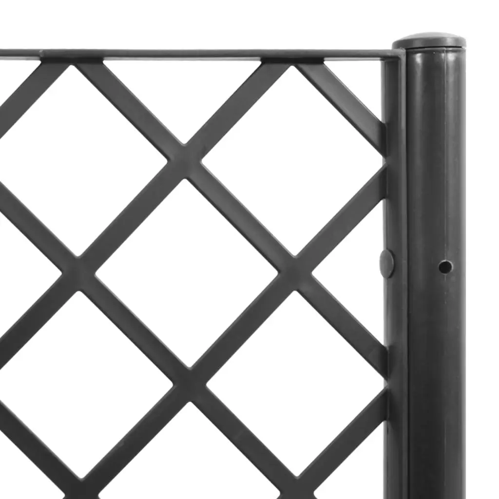 Garden Planter with Trellis Climbing Plants Support 80x40x142cm Black