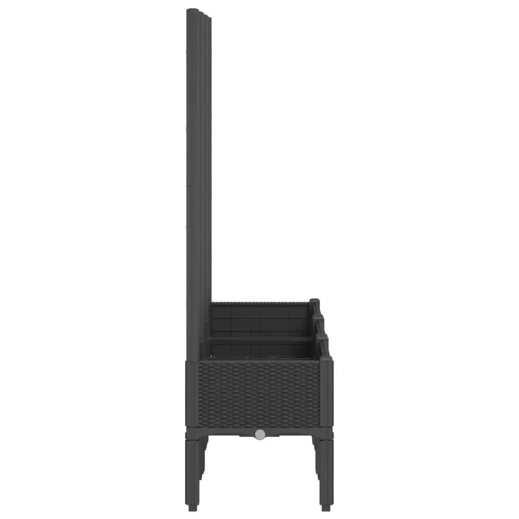 Garden Planter Climbing Plants Support 120x40x142cm Black