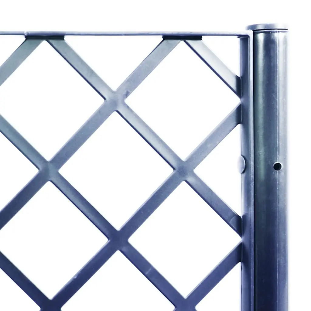 Garden Planter Trellis Support for Climbing Plants 160x40x142cm Grey