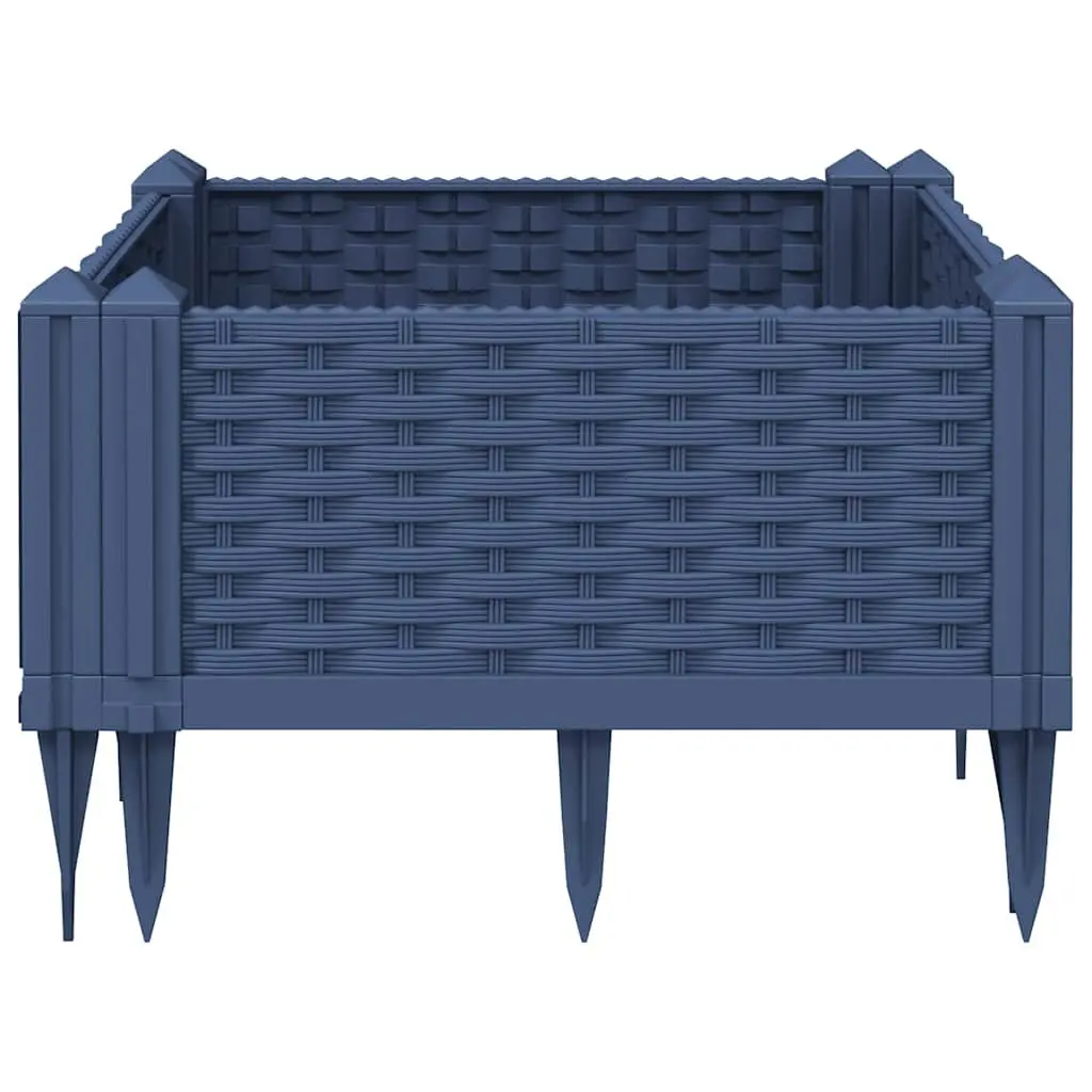 Garden Planter Modular Raised Bed 42.5x42.5x28.5cm Grey