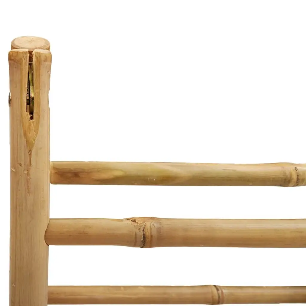 Double Towel Ladder Bamboo Bathroom Storage Rack 4 Rungs Brown